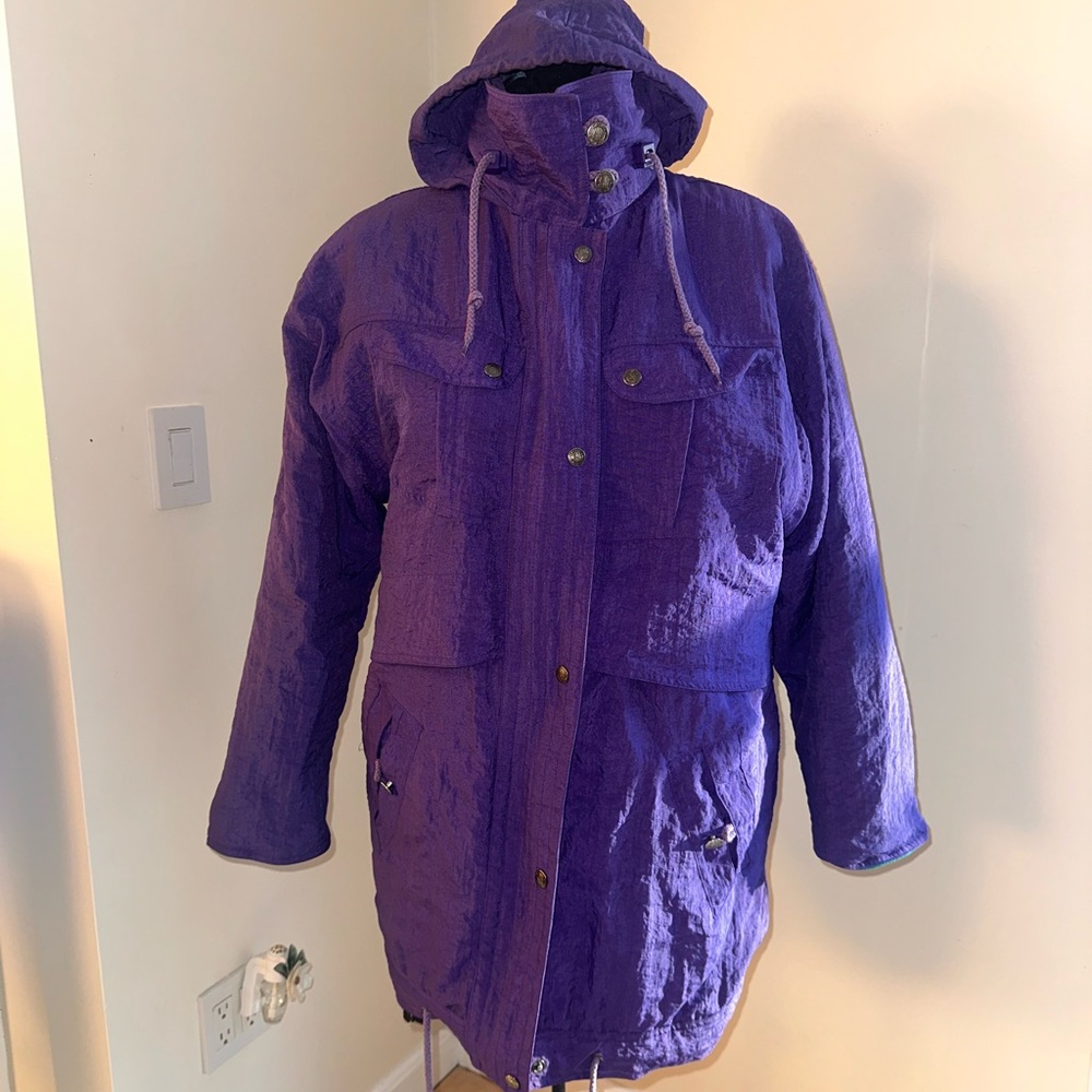 Vintage Purple Kaos by Andy Johns Winter Coat